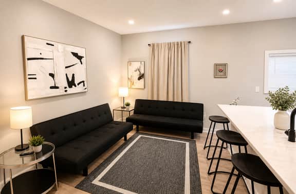 5 bedroom university area full kitchen, livingroom