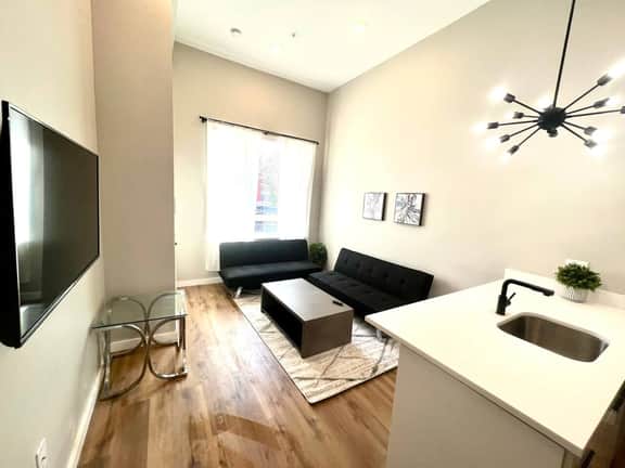 Art museum area 2 bedroom bilevel big unit &yard.