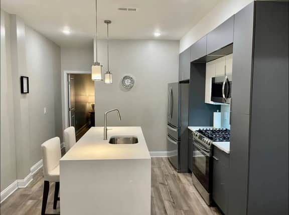 New three bedroom art museum area with backyard