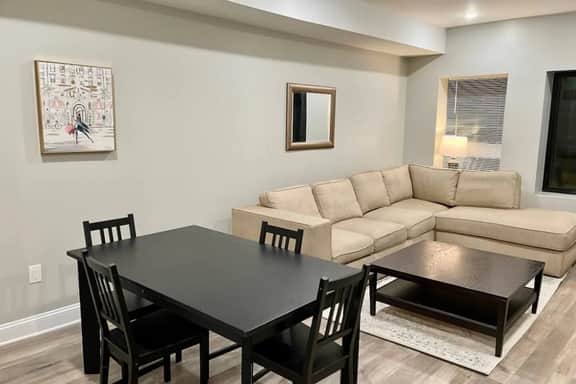 New three bedroom art museum area with backyard