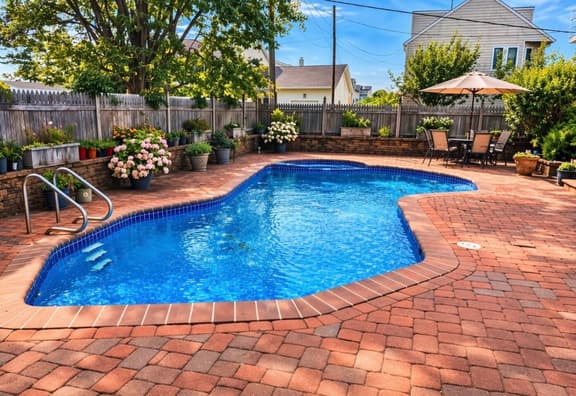 4 bedroom House with pool and deck close to bay.